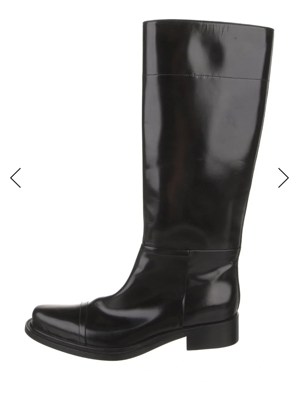 Prada Patent Leather Riding Boots